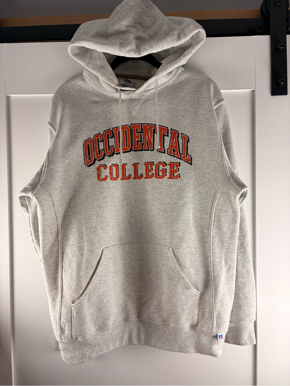 Russell Athletic Occidental College Hoodie Gray Pullover Sweatshirt Men’s Large